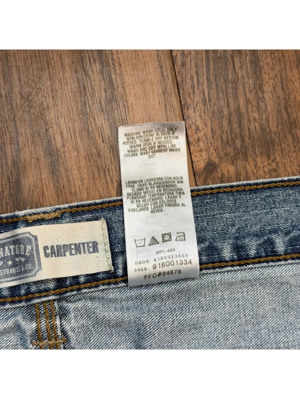 Vintage Y2K Baggy Levi's Carpenter Jeans Baggy 44x30 Light Wash Denim Skater